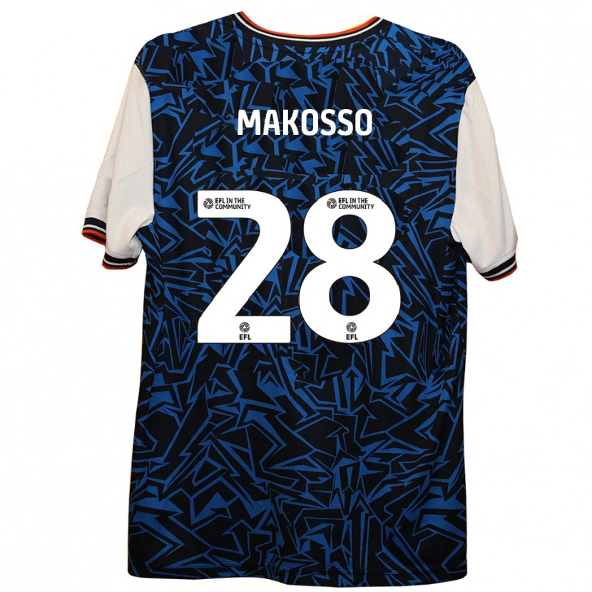 DanxenレディースChrist Makosso#28青 黒 白アウェイシャツ2025/26ジャージーユニフォーム