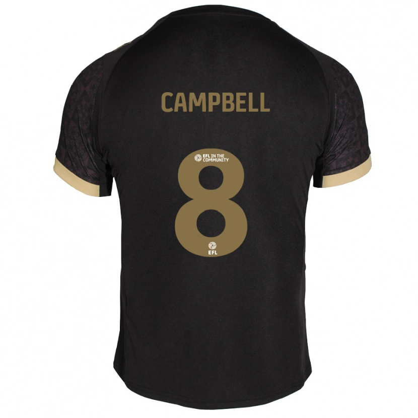 DanxenレディースSebastian Campbell#8黒 金アウェイシャツ2025/26ジャージーユニフォーム