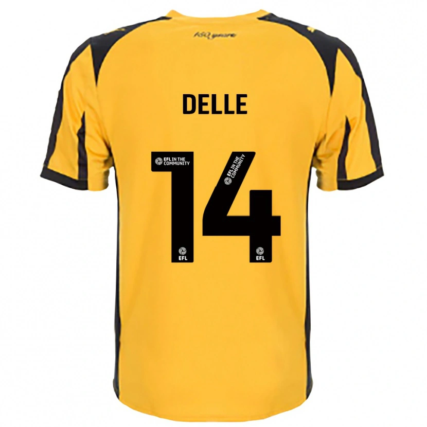 DanxenレディースMani Delle#14オレンジ 黒アウェイシャツ2025/26ジャージーユニフォーム