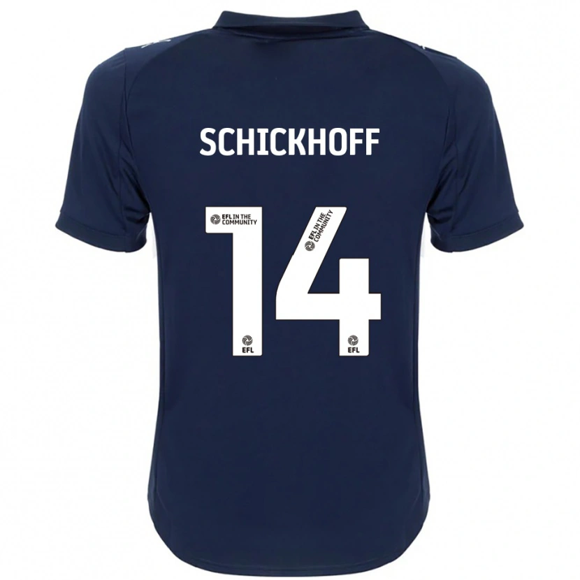 DanxenレディースElla Schickhoff#14紺 白アウェイシャツ2025/26ジャージーユニフォーム