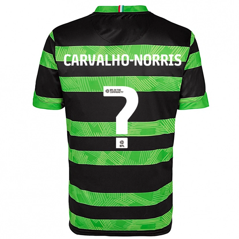 DanxenレディースTom Carvalho-Norris#0黒 緑アウェイシャツ2025/26ジャージーユニフォーム