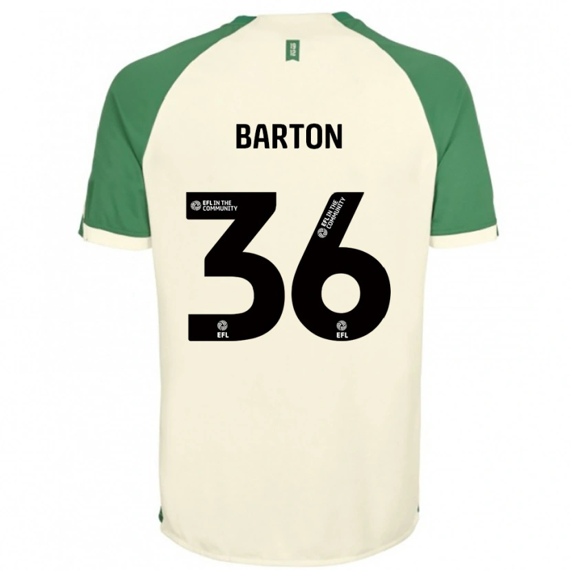 DanxenレディースDan Barton#36オフホワイト 緑アウェイシャツ2025/26ジャージーユニフォーム