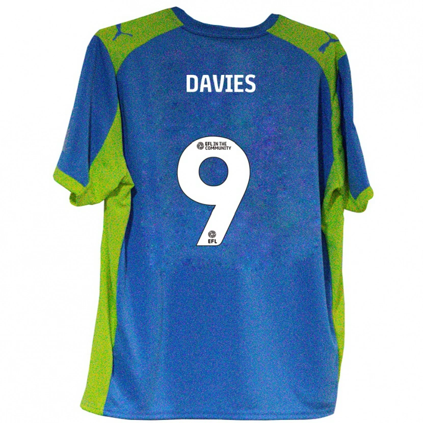 DanxenレディースWill Davies#9水色 黄アウェイシャツ2025/26ジャージーユニフォーム