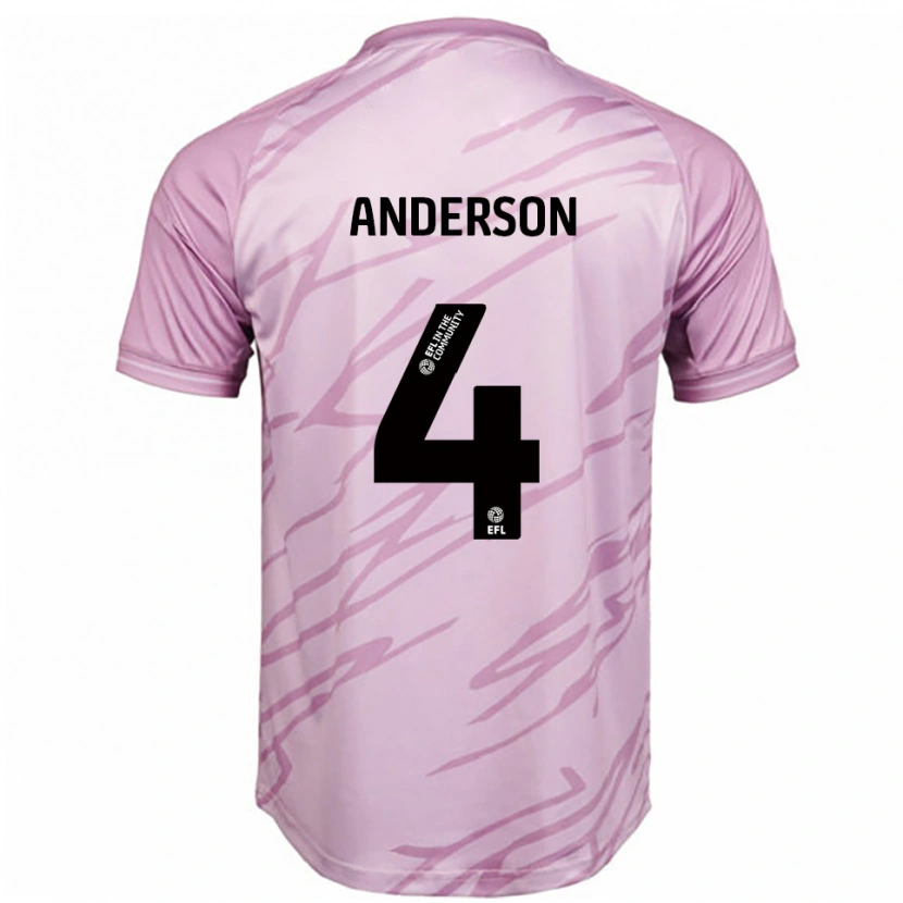 DanxenレディースTom Anderson#4ピンク 黒アウェイシャツ2025/26ジャージーユニフォーム