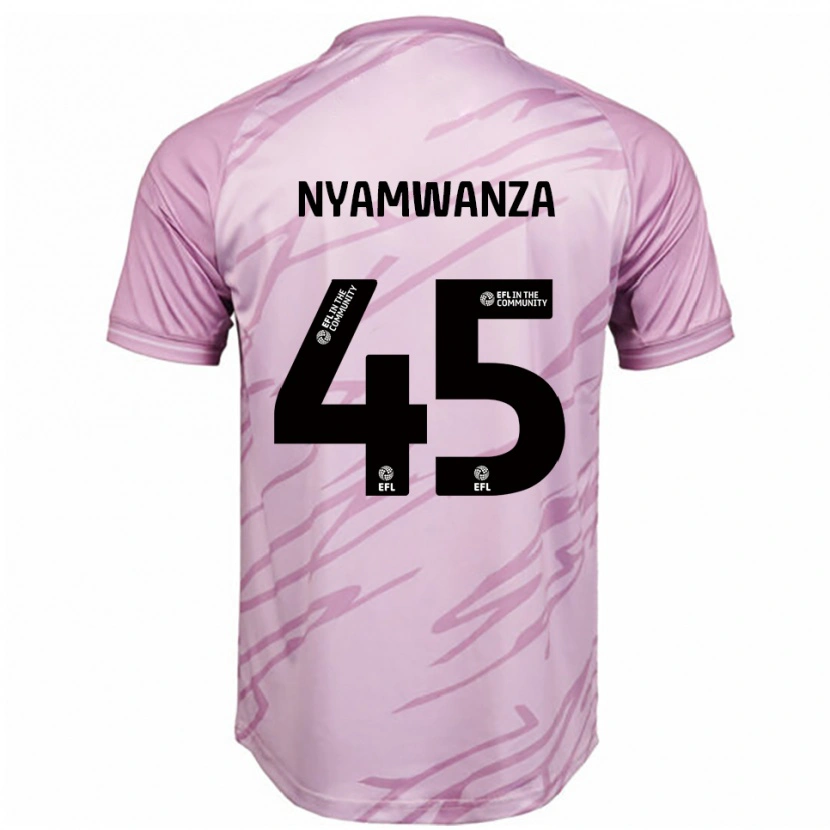 DanxenレディースSimba Nyamwanza#45ピンク 黒アウェイシャツ2025/26ジャージーユニフォーム