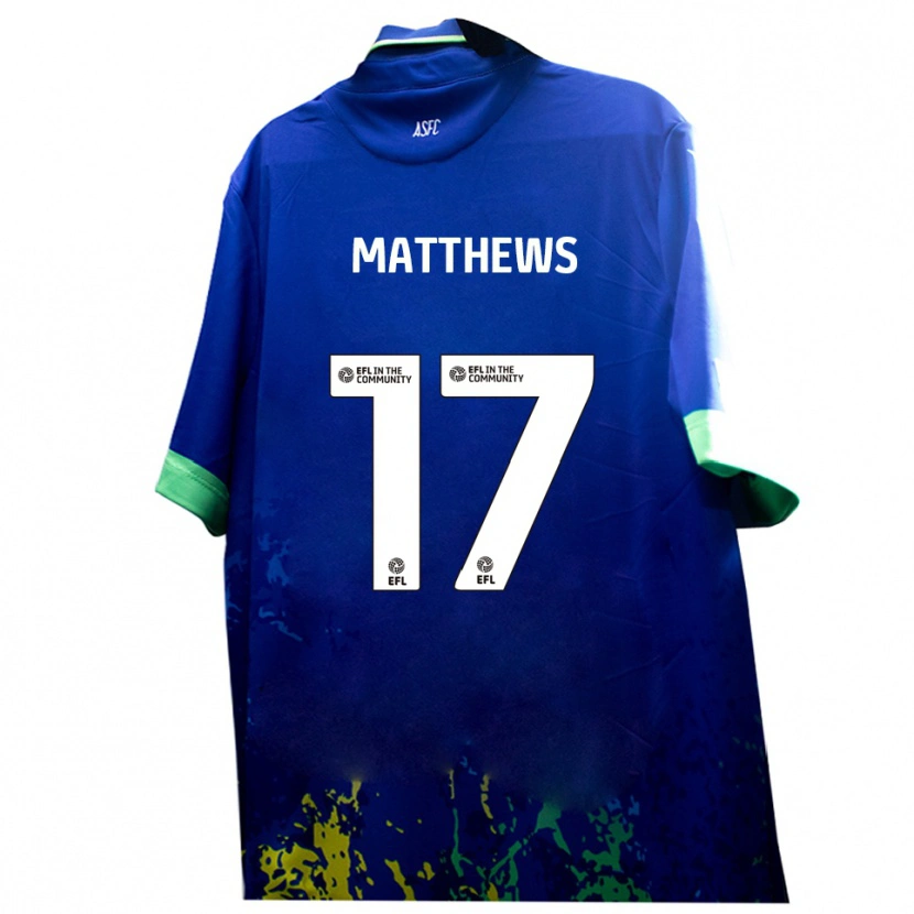 DanxenレディースDevon Matthews#17青 黄アウェイシャツ2025/26ジャージーユニフォーム