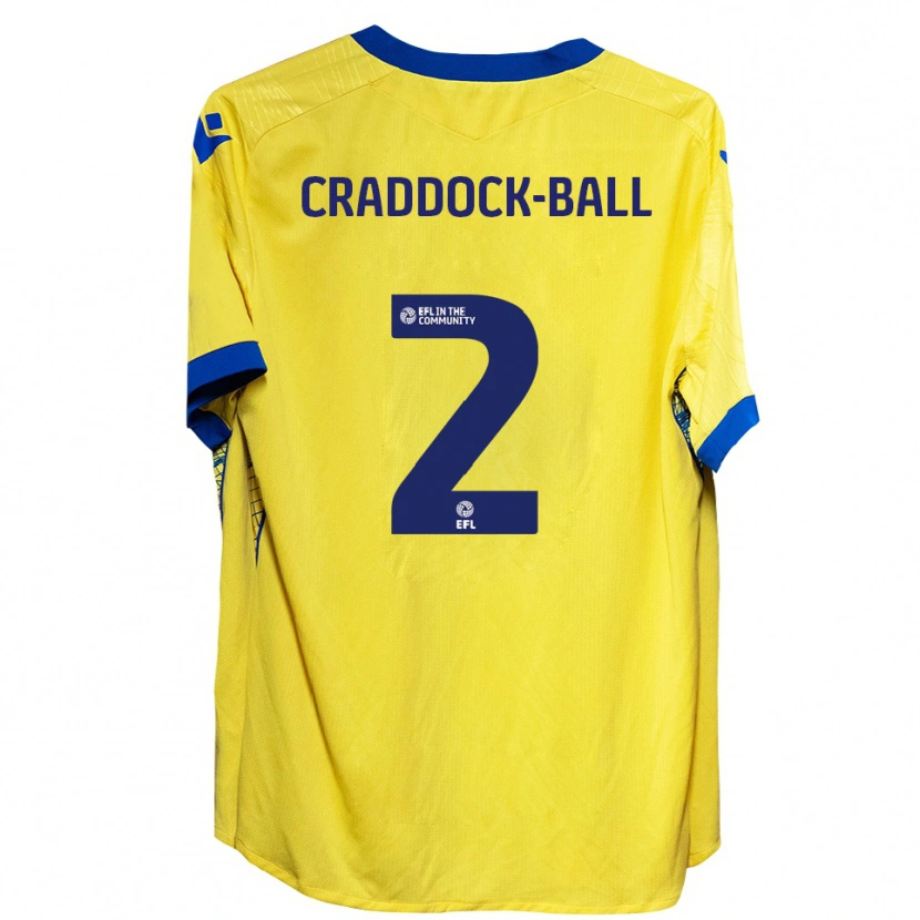 DanxenレディースJac Craddock-Ball#2黄 青アウェイシャツ2025/26ジャージーユニフォーム