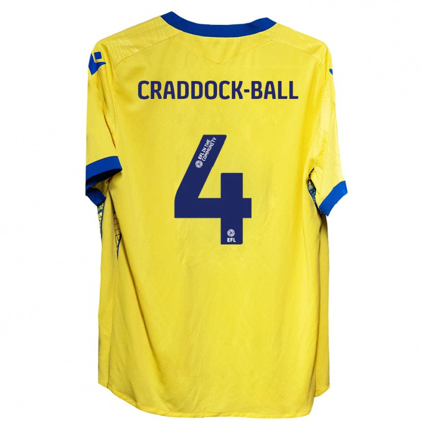 DanxenレディースCassie Craddock-Ball#4黄 青アウェイシャツ2025/26ジャージーユニフォーム