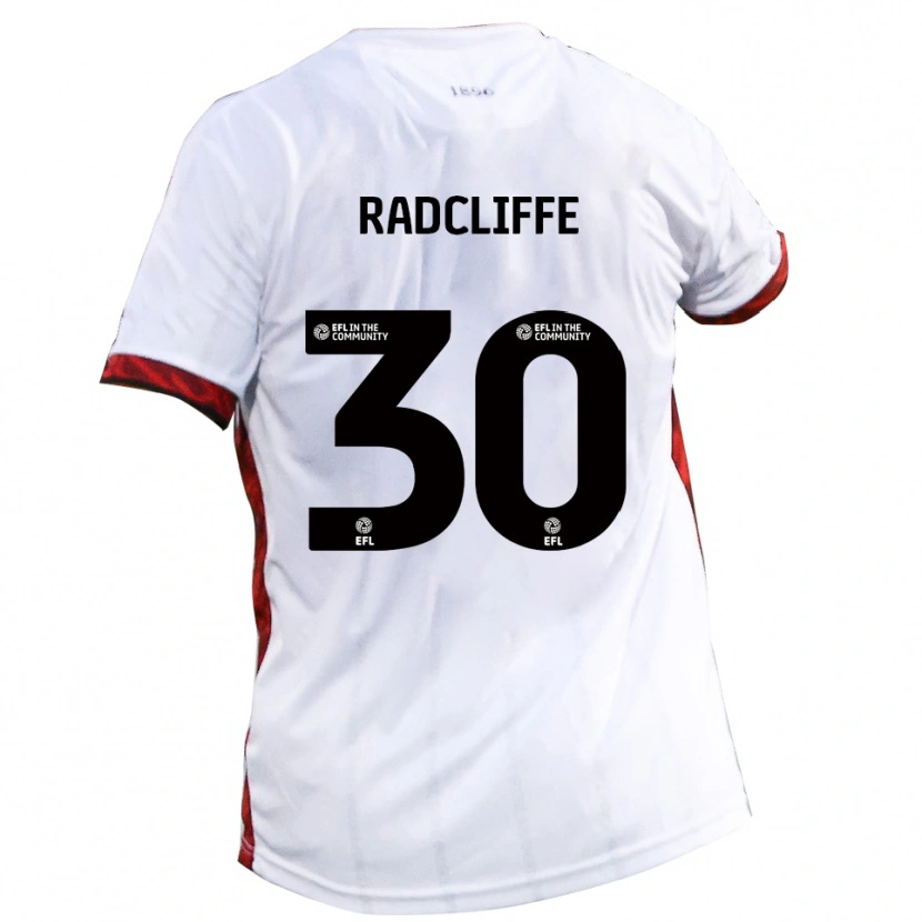 DanxenレディースBen Radcliffe#30白 赤 黒アウェイシャツ2025/26ジャージーユニフォーム