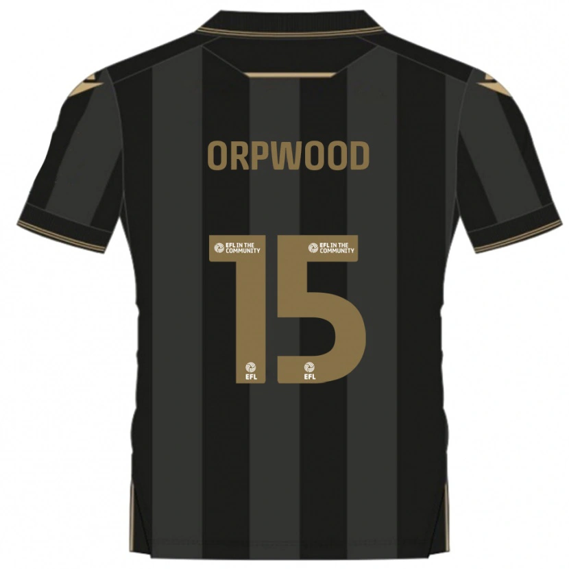 DanxenレディースJo Orpwood#15黒 金アウェイシャツ2025/26ジャージーユニフォーム