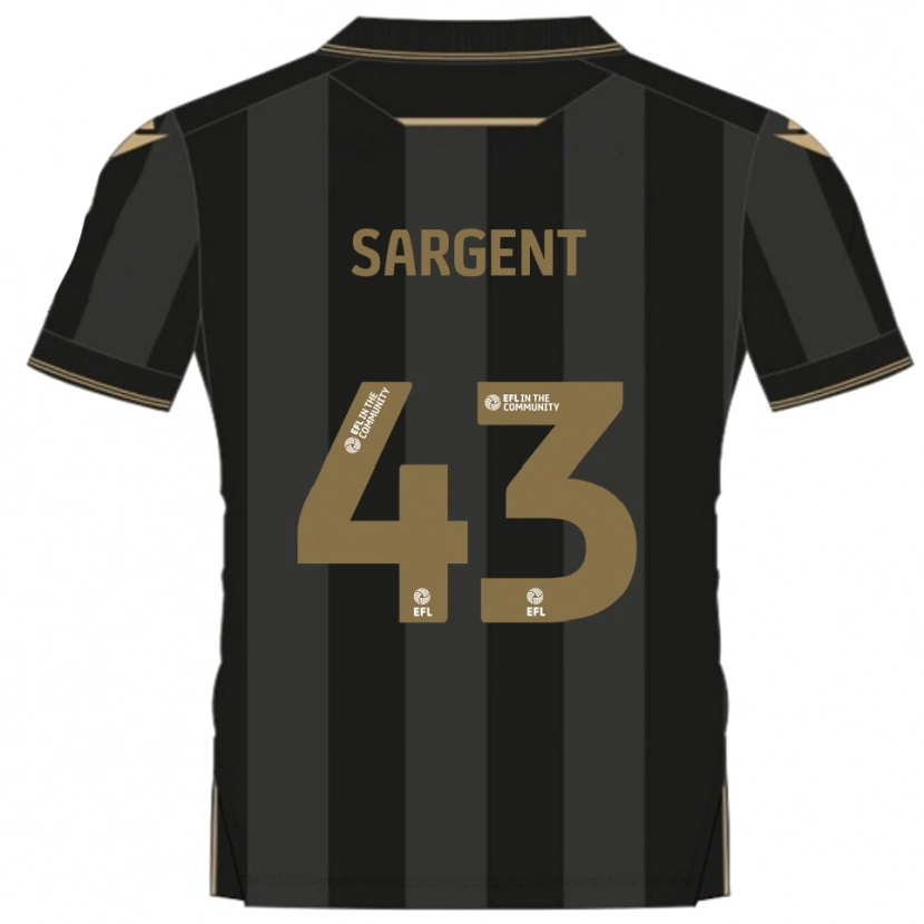 DanxenレディースStan Sargent#43黒 金アウェイシャツ2025/26ジャージーユニフォーム