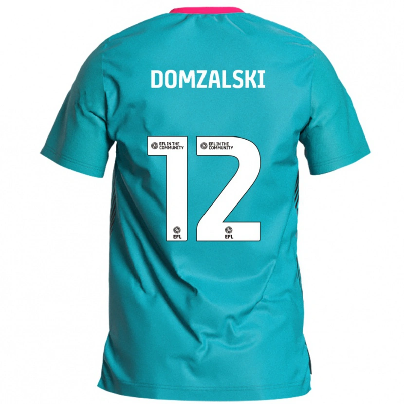 DanxenレディースOllie Domzalski#12水色 ピンクアウェイシャツ2025/26ジャージーユニフォーム