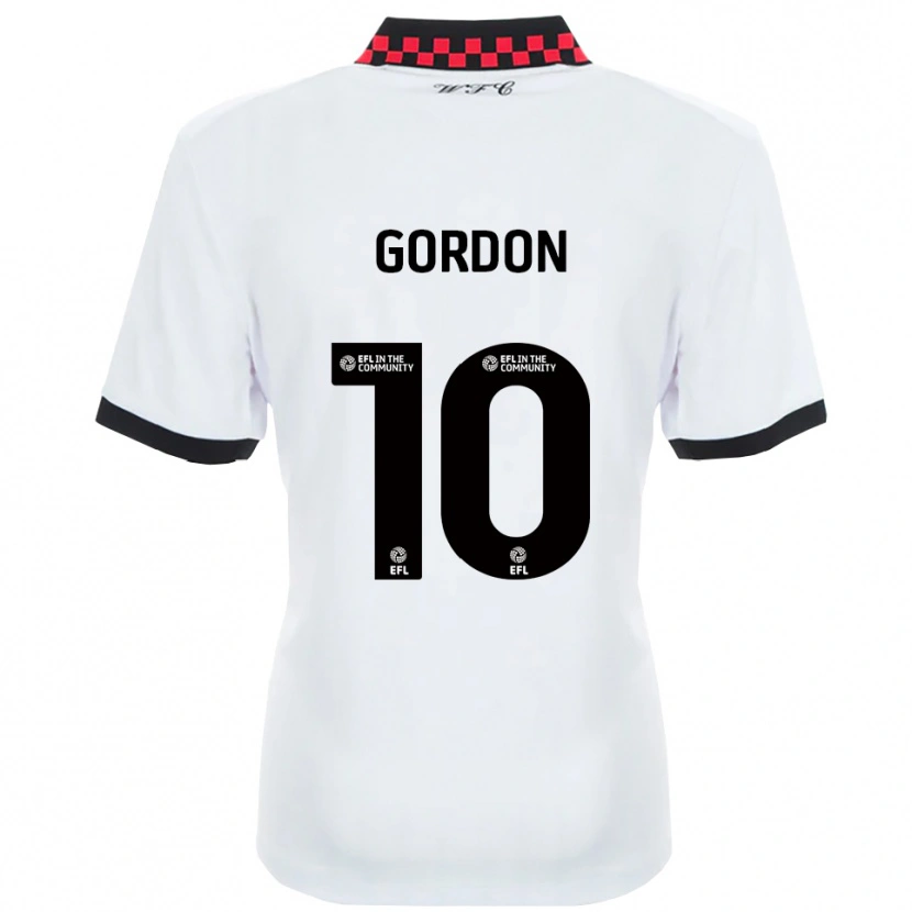 DanxenレディースJosh Gordon#10白 黒アウェイシャツ2025/26ジャージーユニフォーム