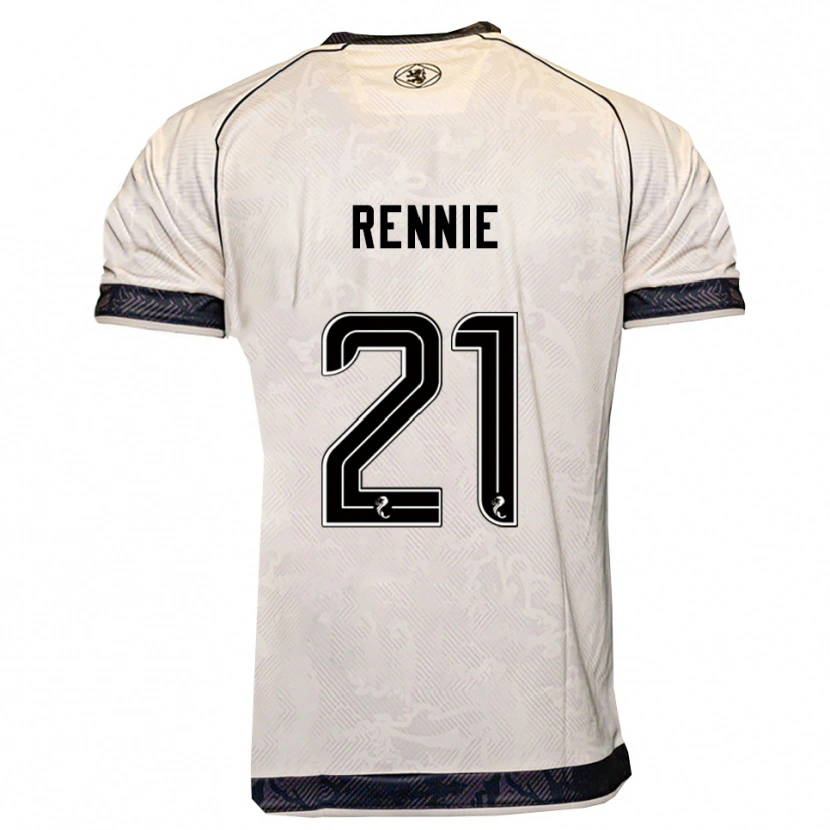 DanxenレディースBeth Rennie#21白 黒アウェイシャツ2025/26ジャージーユニフォーム
