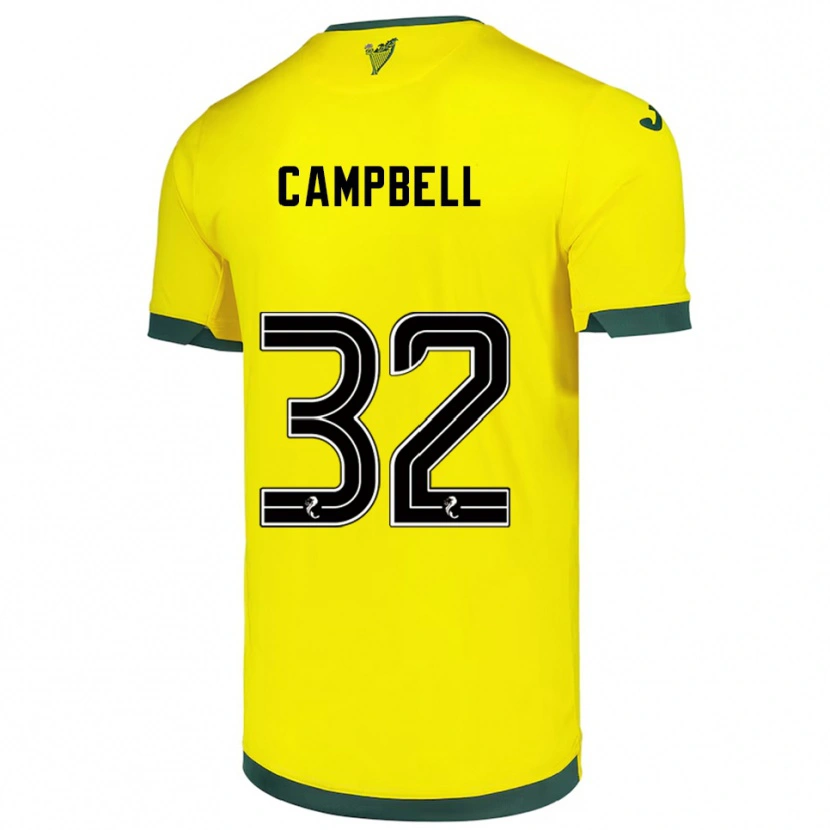 DanxenレディースJosh Campbell#32黄 緑アウェイシャツ2025/26ジャージーユニフォーム