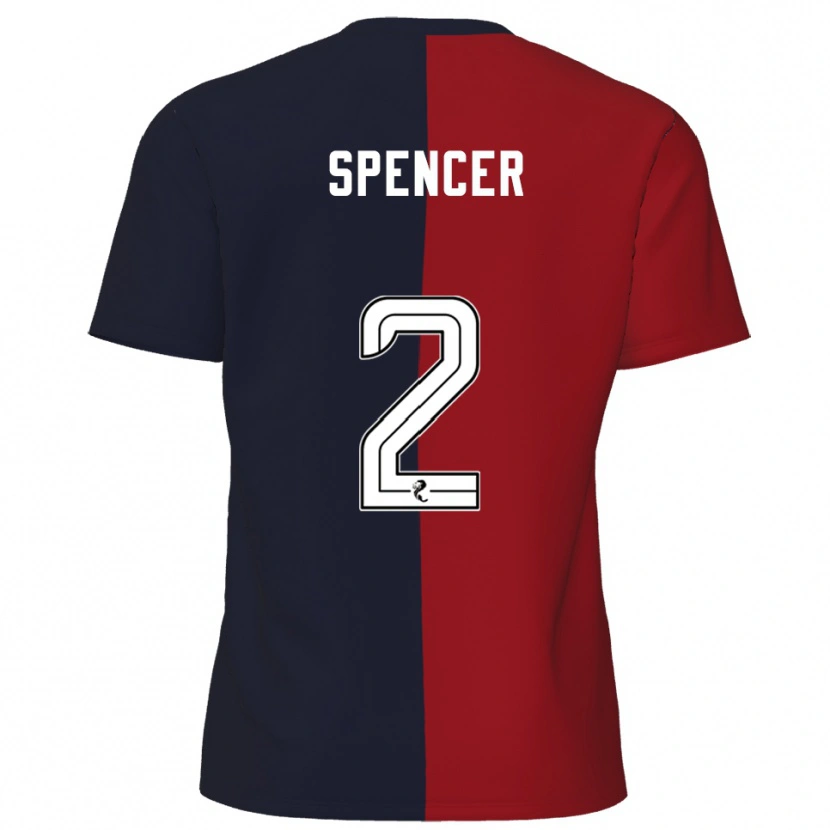 DanxenレディースJoe Spencer#2赤 紺アウェイシャツ2025/26ジャージーユニフォーム