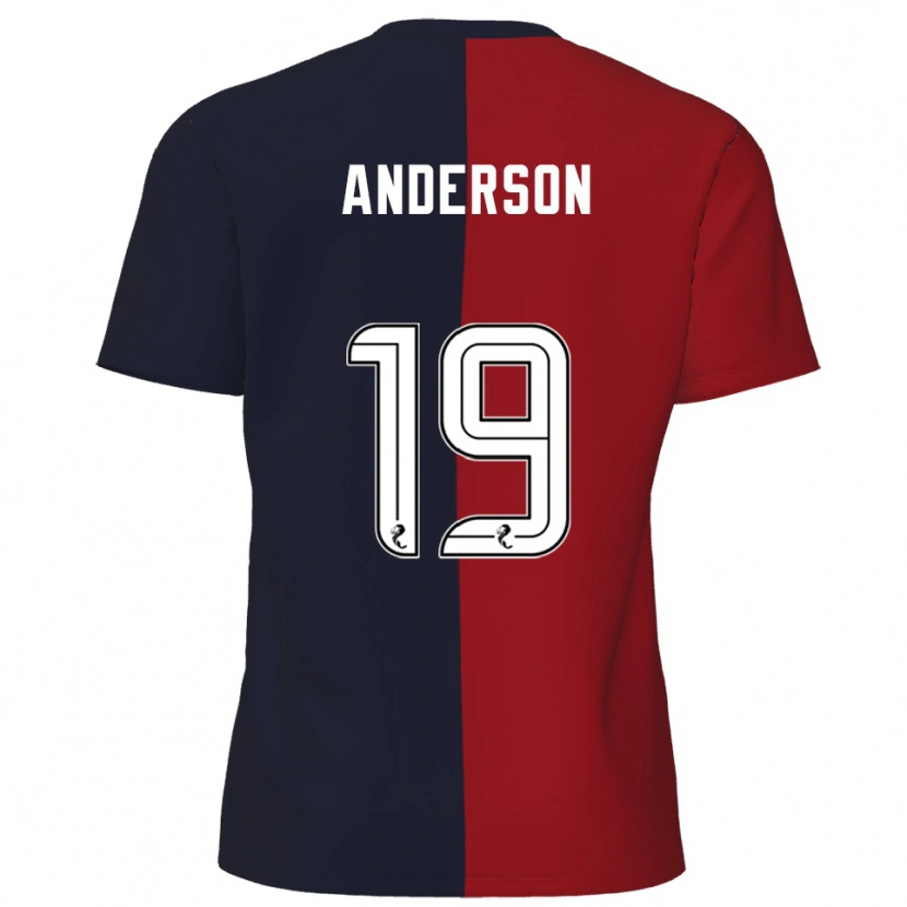 DanxenレディースBruce Anderson#19赤 紺アウェイシャツ2025/26ジャージーユニフォーム