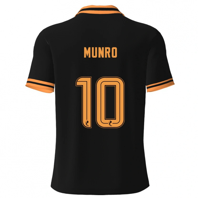 DanxenレディースVhairi Munro#10黒 黄アウェイシャツ2025/26ジャージーユニフォーム