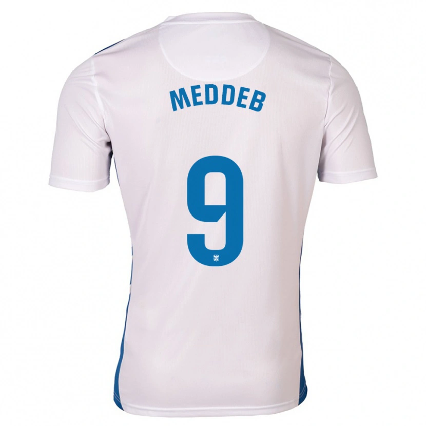 DanxenキッズWalid Meddeb#9白 青ホームシャツ2025/26ジャージーユニフォーム