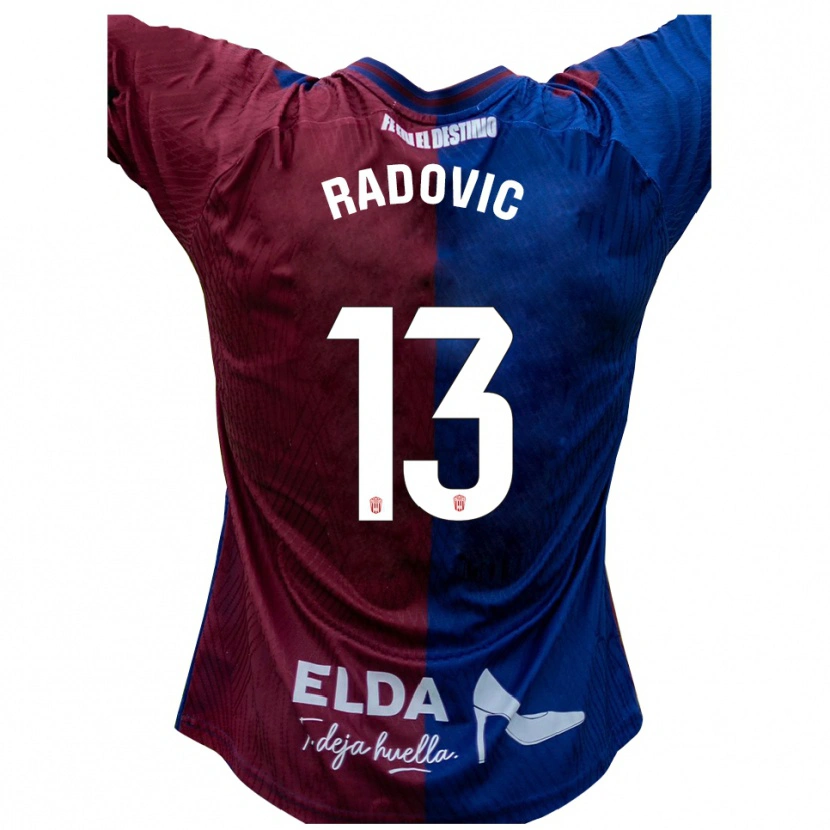DanxenキッズDanilo Radovic#13青 赤ホームシャツ2025/26ジャージーユニフォーム