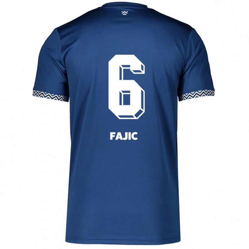DanxenキッズSuat Fajic#6紺 白ホームシャツ2025/26ジャージーユニフォーム