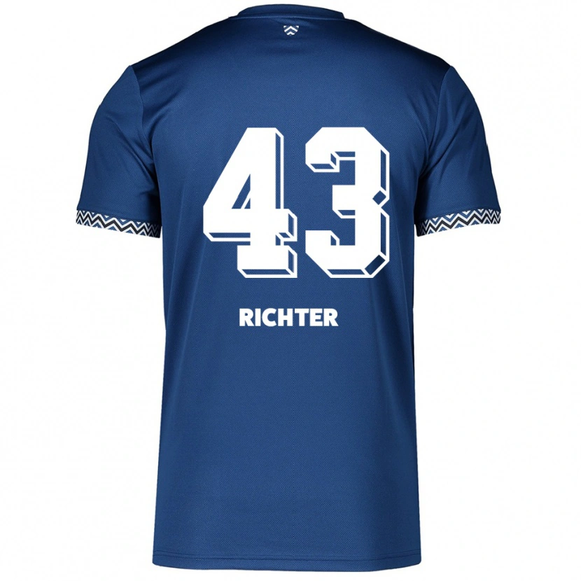 DanxenキッズDaniel Richter#43紺 白ホームシャツ2025/26ジャージーユニフォーム