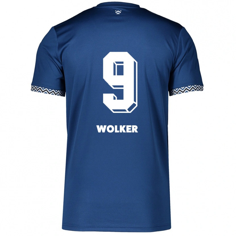 DanxenキッズSamuel Wolker#9紺 白ホームシャツ2025/26ジャージーユニフォーム