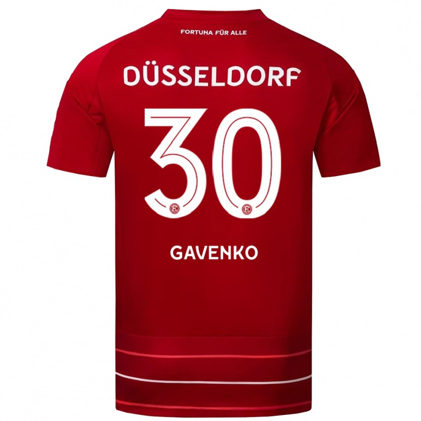 DanxenキッズIvan Gavenko#30赤 白ホームシャツ2025/26ジャージーユニフォーム