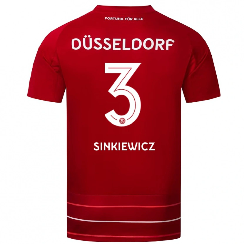DanxenキッズLuis Sinkiewicz#3赤 白ホームシャツ2025/26ジャージーユニフォーム