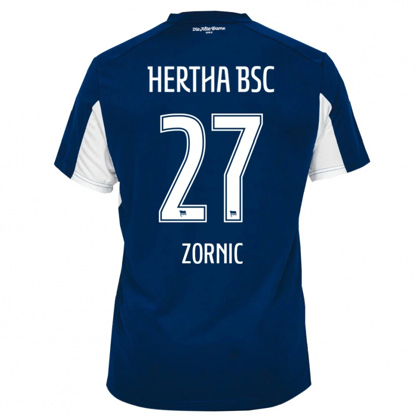 DanxenキッズTarek Zornic#27白 青ホームシャツ2025/26ジャージーユニフォーム