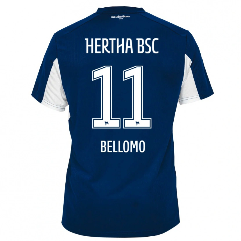 DanxenキッズKarim Bellomo#11白 青ホームシャツ2025/26ジャージーユニフォーム