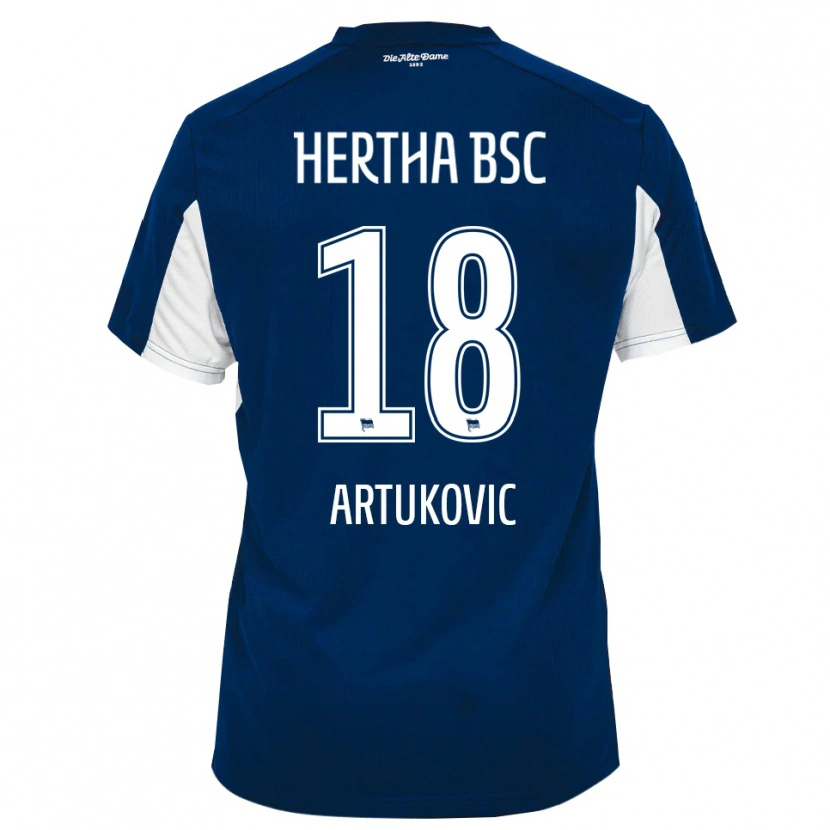 DanxenキッズArdian Artukovic#18白 青ホームシャツ2025/26ジャージーユニフォーム