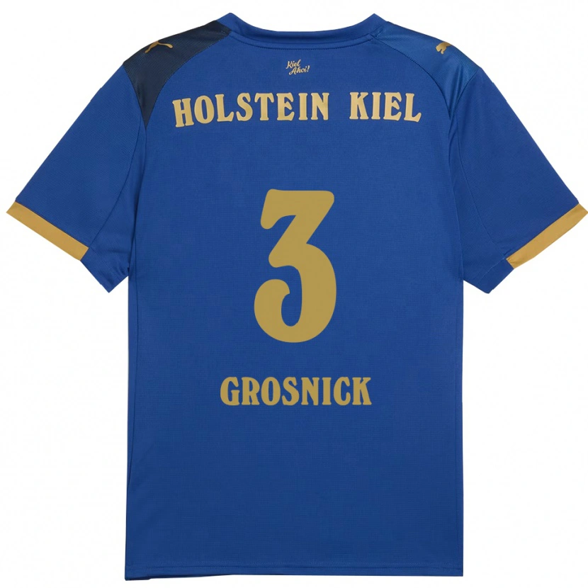 DanxenキッズJasmin Grosnick#3青 金ホームシャツ2025/26ジャージーユニフォーム