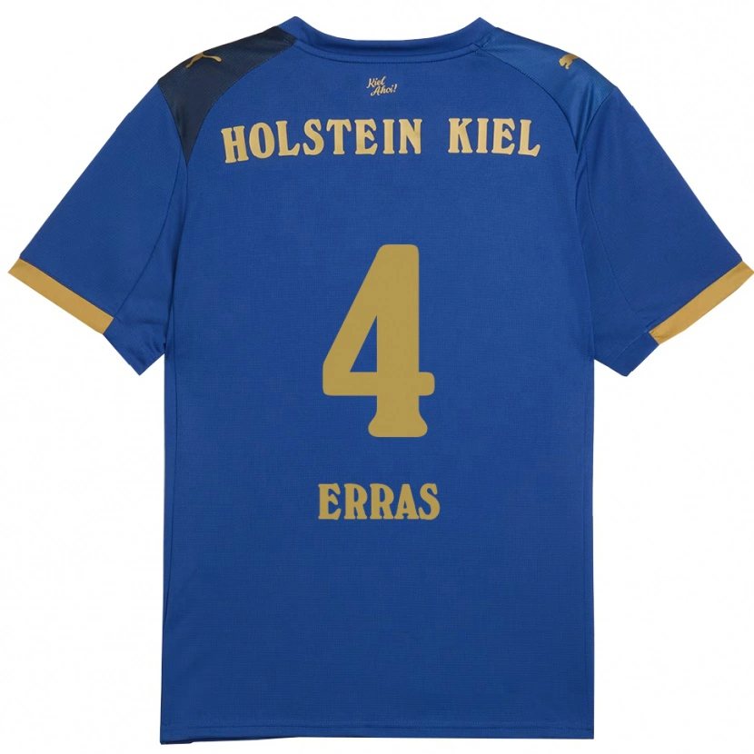 DanxenキッズPatrick Erras#4青 金ホームシャツ2025/26ジャージーユニフォーム