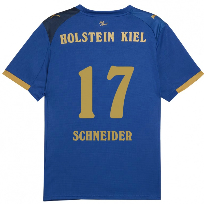DanxenキッズAaron Schneider#17青 金ホームシャツ2025/26ジャージーユニフォーム