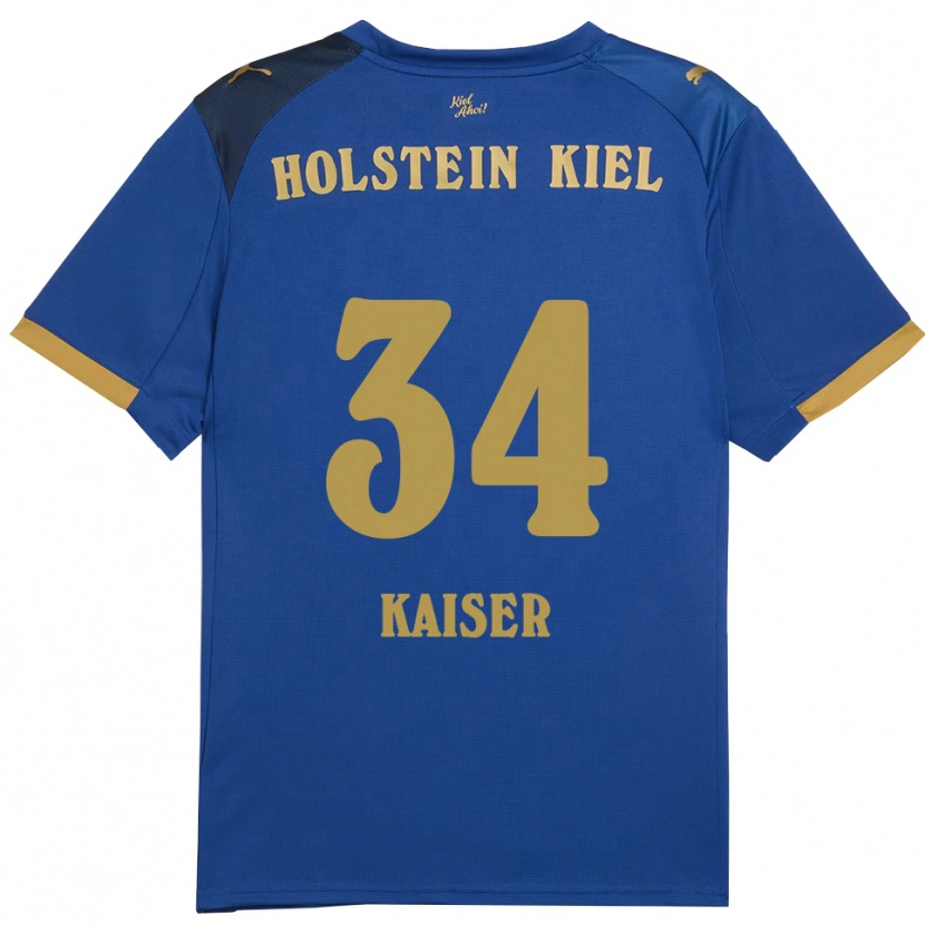 DanxenキッズKonstantin Kaiser#34青 金ホームシャツ2025/26ジャージーユニフォーム