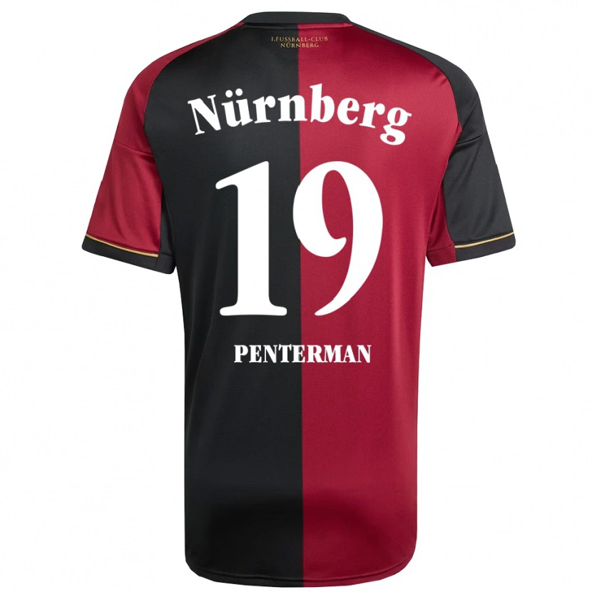 DanxenキッズJesper Penterman#19バーガンディ 黒ホームシャツ2025/26ジャージーユニフォーム