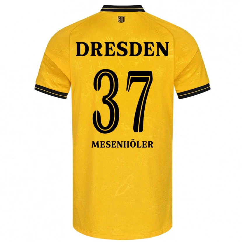 DanxenキッズDaniel Mesenhöler#37黄 黒ホームシャツ2025/26ジャージーユニフォーム