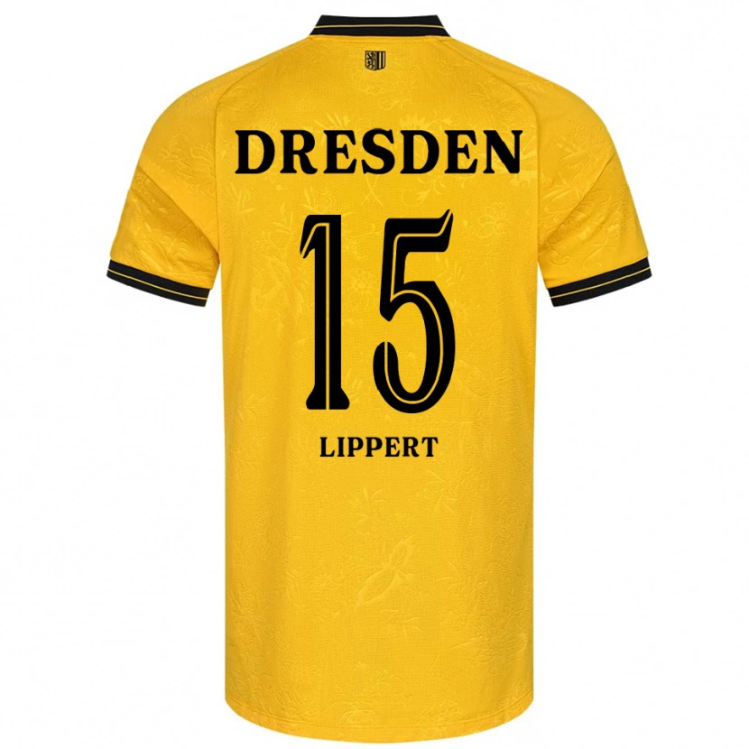 DanxenキッズMarlon Lippert#15黄 黒ホームシャツ2025/26ジャージーユニフォーム
