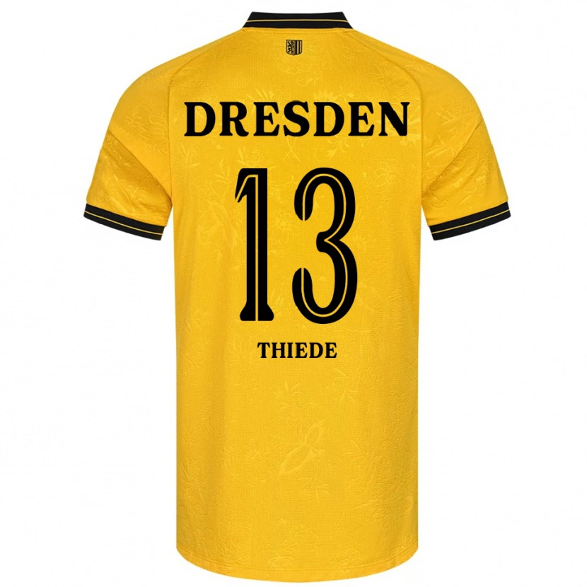 DanxenキッズTristan Thiede#13黄 黒ホームシャツ2025/26ジャージーユニフォーム