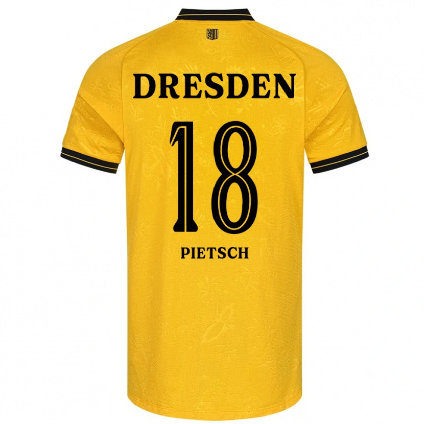 DanxenキッズColin Pietsch#18黄 黒ホームシャツ2025/26ジャージーユニフォーム