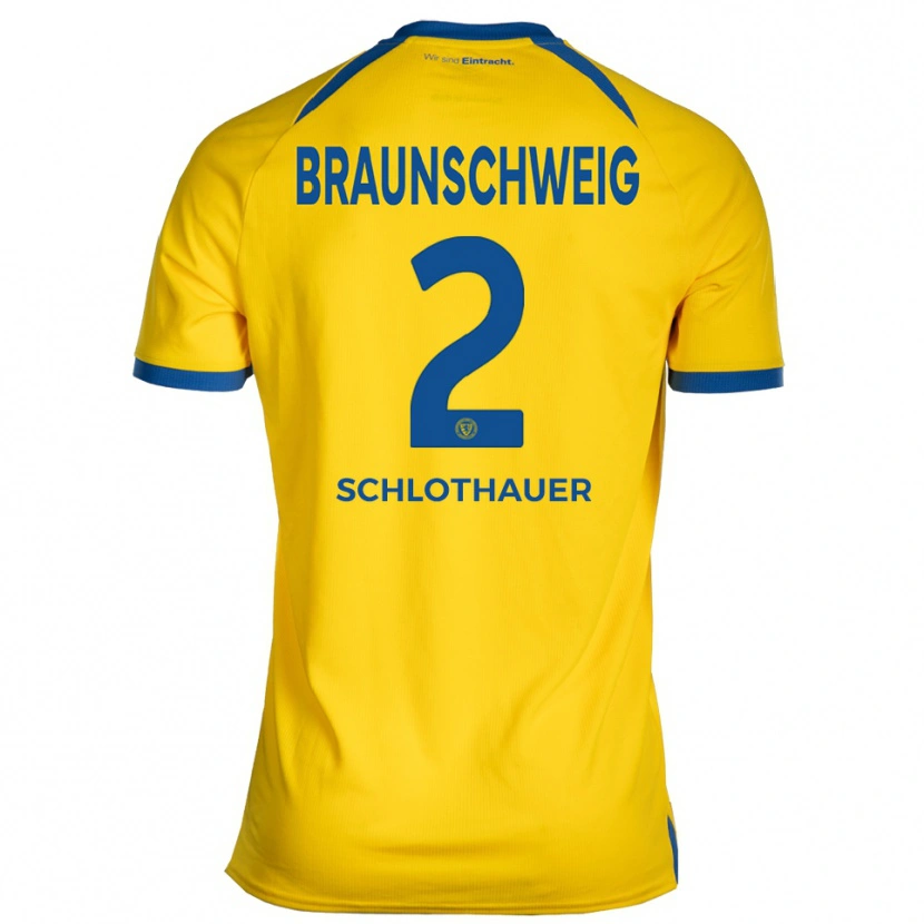 DanxenキッズAndrej Schlothauer#2黄 青ホームシャツ2025/26ジャージーユニフォーム