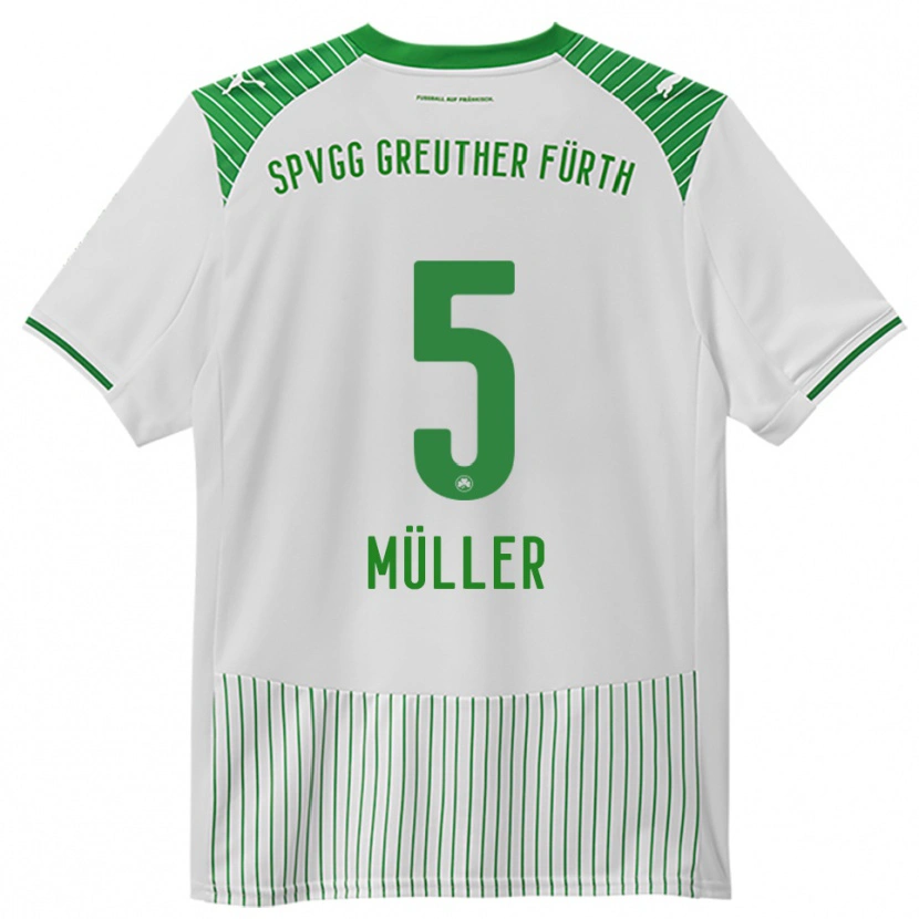 DanxenキッズLinus Müller#5白 緑ホームシャツ2025/26ジャージーユニフォーム
