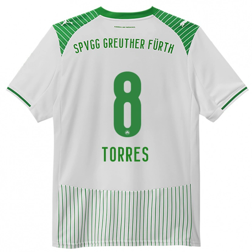 DanxenキッズLucas Torres#8白 緑ホームシャツ2025/26ジャージーユニフォーム
