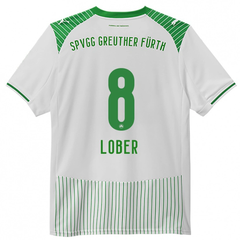DanxenキッズJannik Lober#8白 緑ホームシャツ2025/26ジャージーユニフォーム