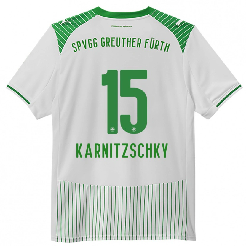 DanxenキッズNick Karnitzschky#15白 緑ホームシャツ2025/26ジャージーユニフォーム