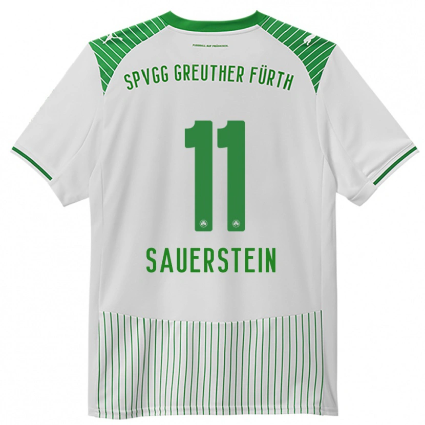 DanxenキッズToni Sauerstein#11白 緑ホームシャツ2025/26ジャージーユニフォーム