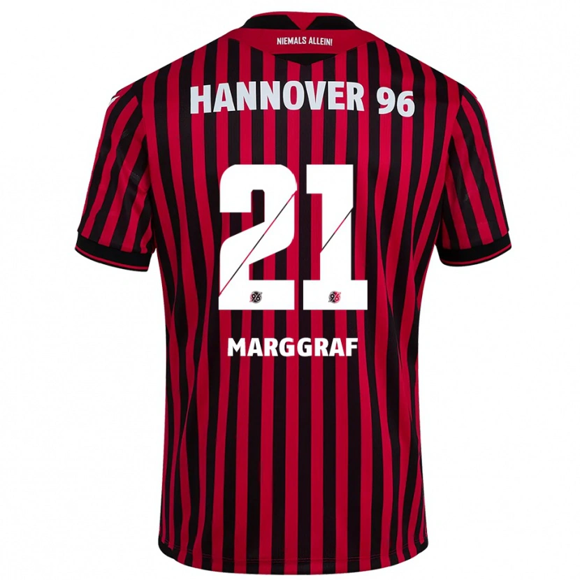 DanxenキッズLuis Marggraf#21赤 黒ホームシャツ2025/26ジャージーユニフォーム