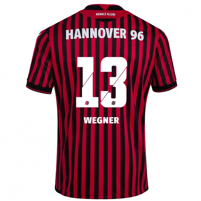 DanxenキッズOle Wegner#13赤 黒ホームシャツ2025/26ジャージーユニフォーム