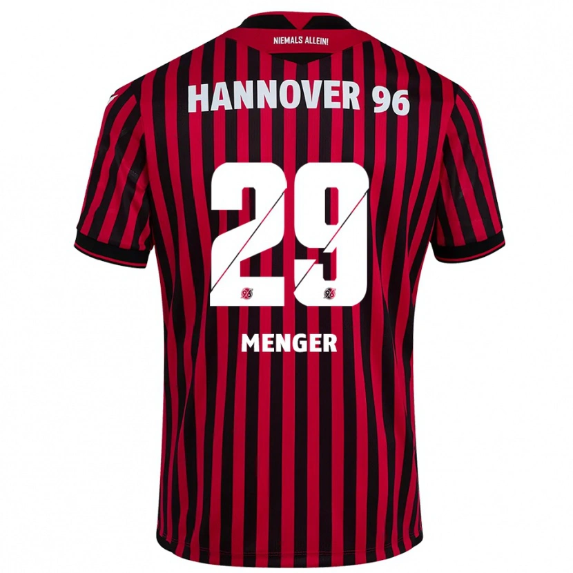 DanxenキッズJana Menger#29赤 黒ホームシャツ2025/26ジャージーユニフォーム